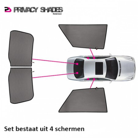 Car shades Ford Grand C-Max 2010- (voor type's met schuifdeuren) autozonwering