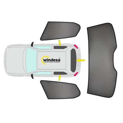SunClip Zicht- & Zonwering passend voor Mini F66 Cooper E/SE/JCW 3-deurs 2024-