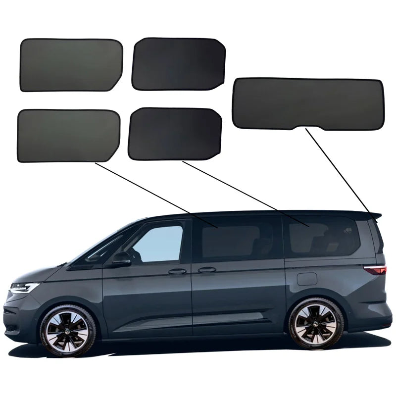 SunClip Zicht- & Zonwering passend voor Volkswagen Multivan T7 2021- (lange wielbasis)