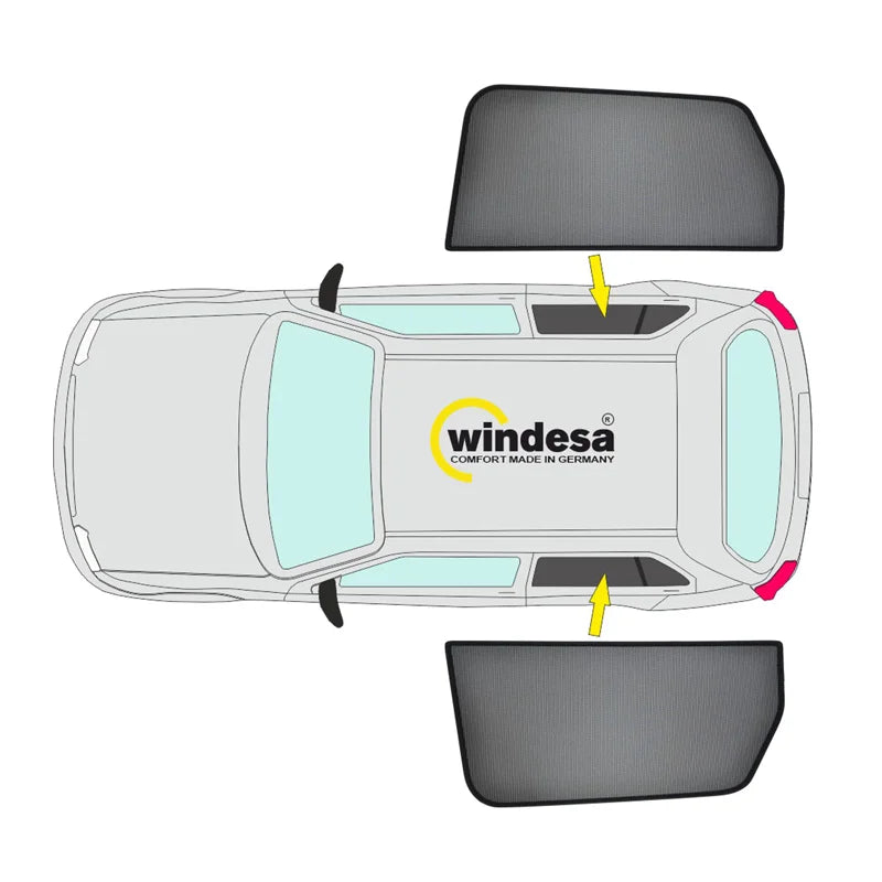 SunClip Zicht- & Zonwering passend voor Volkswagen Amarok II 2022-