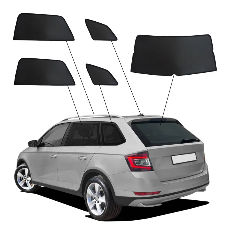 SunClip Zicht- & Zonwering passend voor Skoda Fabia III (NJ5) Kombi 2014-2022