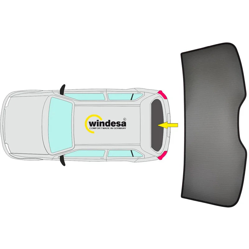 SunClip Zicht- & Zonwering passend voor Mercedes V-Klasse W447 Facelift 2024- (alleen achterklep)