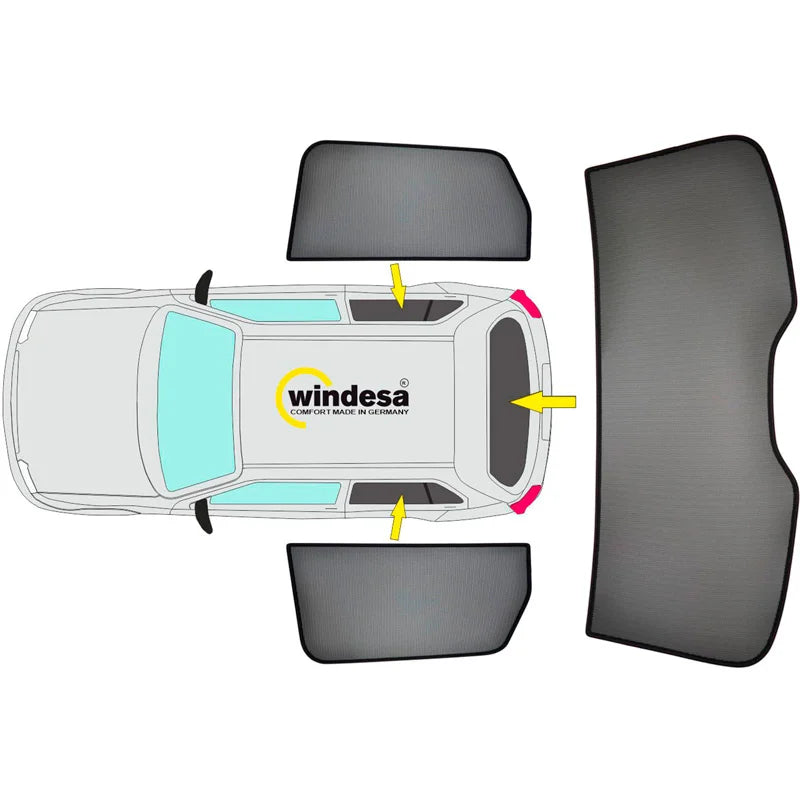 SunClip Zicht- & Zonwering passend voor Audi Q2 (GA) 2016-