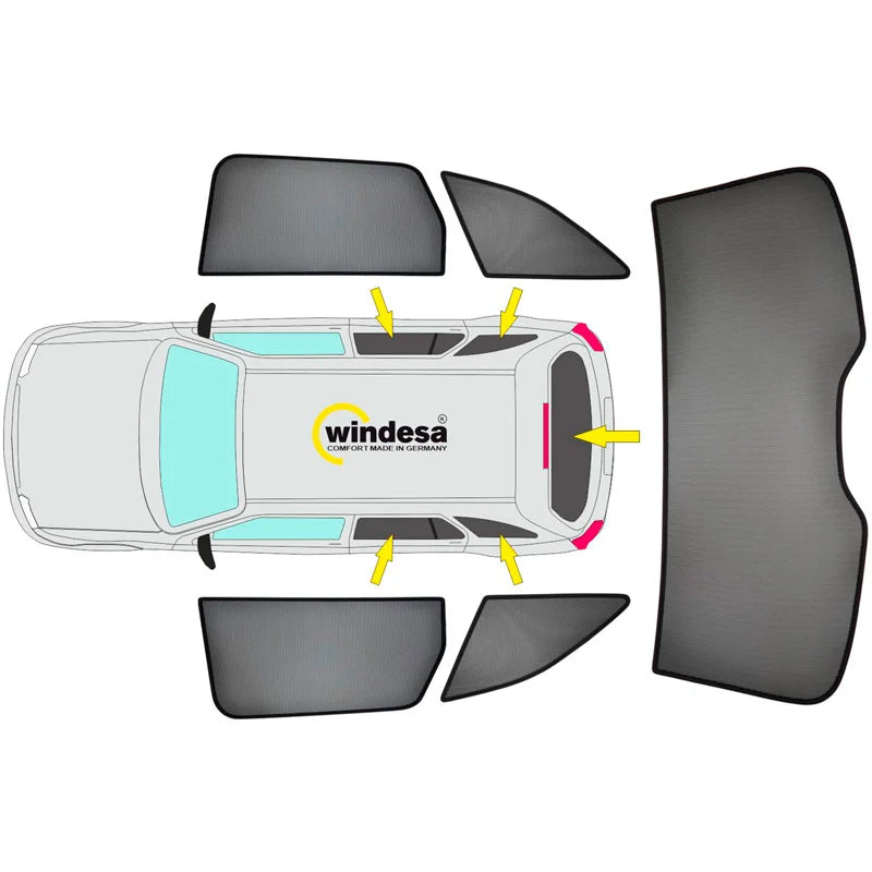 SunClip Zicht- & Zonwering passend voor BMW 3-Serie F31 Touring 2012-2019